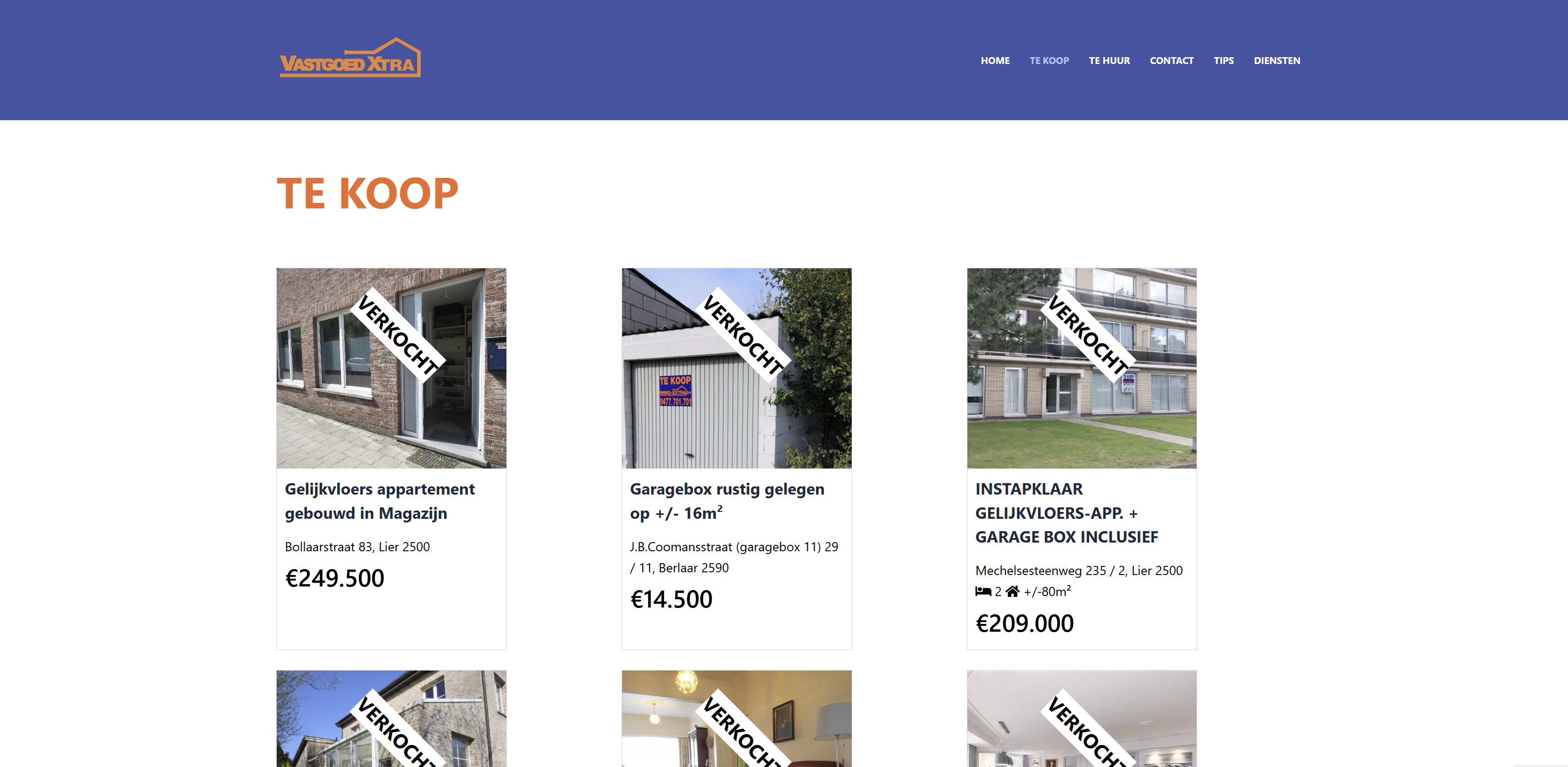 Preview of vastgoedxtra website